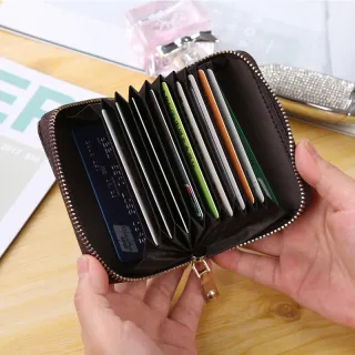 Carteira Feminina com Zíper e Vários Slots de Cartão - Estilo Retro - Flower Colorido