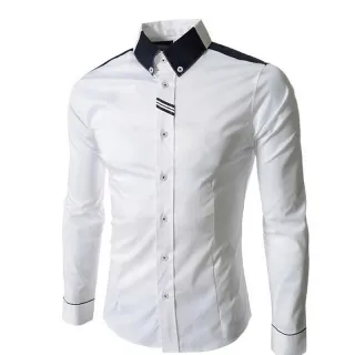 Modelo Exclusivo - Camisa Social Slim Fit Manga Longa - Cinza