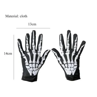 Fantasia completa feminina de caveira bruxa para festa a fantasia e Halloween - P