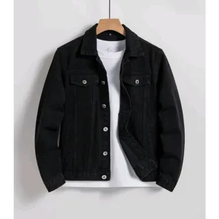 Jaqueta Casual Masculina Preto Jeans Tradicional - Azul Escuro