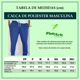 Vermelha Poliéster Calça Masculina - XG1
