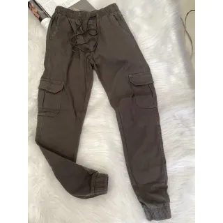 Promoção - Calça Sarja Jogger Masculina Cargo - KAKI
