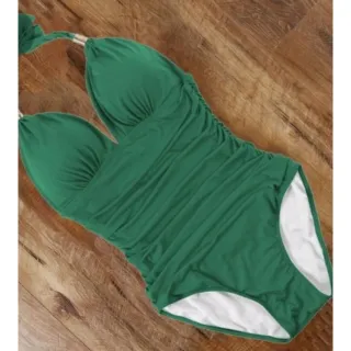 Top franzido com bojo para maiô Plus Size - Azul Bic