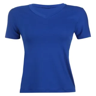 Manga Curta Gola V Kit 4 Blusas Femininas - BRANCO/ROSE/VINHO/PINK