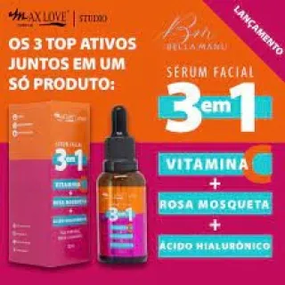Max Love Sérum Facial 3 em 1 - Tratamento Completo - Único