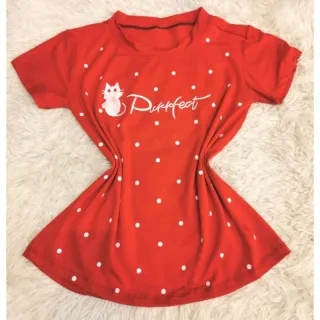 Moda feminino: Camiseta estampa gatinha manga curta em Viscolycra - Cinza