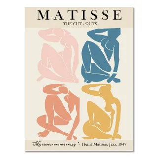 Decoração do quarto: Arte abstrata em lona azul Matisse - 04