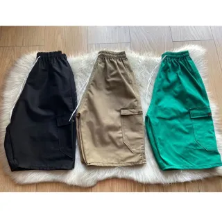 Envio Imediato Bermuda Cargo Masculino com Bolso Frontal - Bege