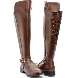 Promoção Outono Inverno: Bota Montaria Cano Alto Dona Beja! - Preto