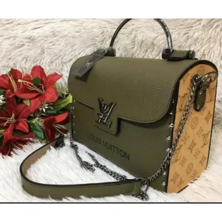 Promoção Bolsa Transversal Baú Louis Vuitton Verde Militar - Verde Militar