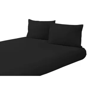 Lençol Casal Box com Elástico - Jogo de 3 peças - Cinza