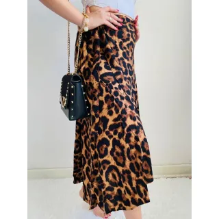 Amarração Estampa Floral Saia Longa Envelope Feminina Fenda - estampa 16