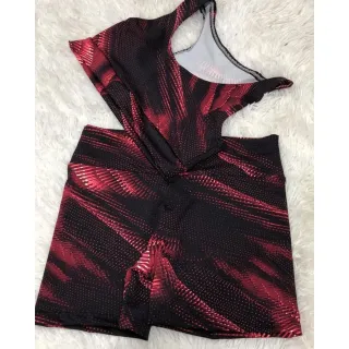 Atacado de Conjuntos de Roupas de Academia: 3 Tops e 3 Shorts - G