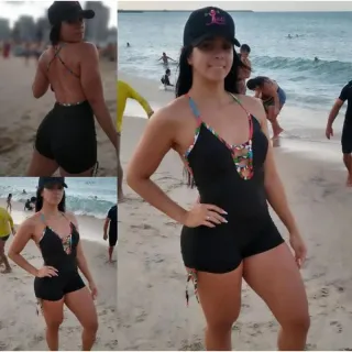 Academia cordinha lateral macaquinho fitness com bojo - estampa 13