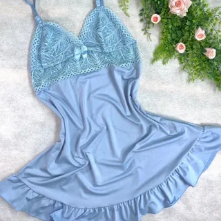 Pijama de Renda Linha Noite Sem Bojo - Rubro