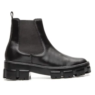 Botina Tratorada Coturno Feminina - Preto Fosco