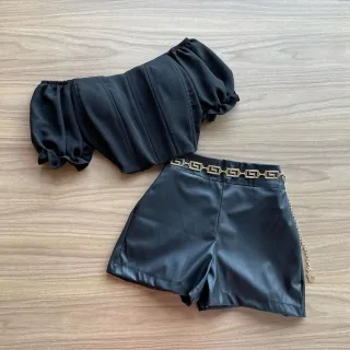 Ciganhinha Corselet Delicado Comportado Barbatanas Cropped Feminino - Azul Bebê