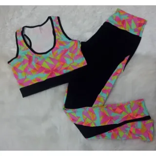 Top Calça Legging Conjunto Fitness Academia - ESTRELA