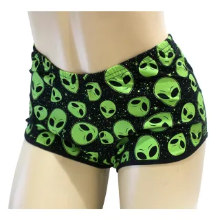 Pijama Feminino Preto e Verde Shorts Et Chapado em Algodão Ray Brown - Preto/verde