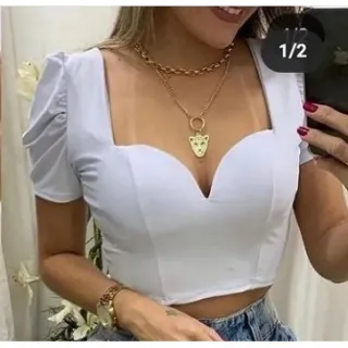 MangUinha Princesa Janete Cropped Top Feminino - Rosa