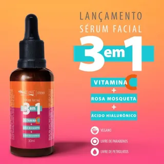 Max Love - Sérum Facial 3 Em 1 - Único