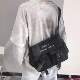 Bolsa Viagem Grande Tiracolo Transversal Tecido - Verde