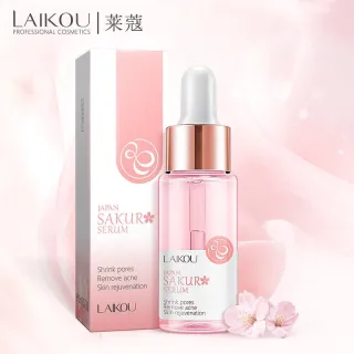 Sérum Facial Natural LAIKOU - Sakura, Snail Gold, Ácido Hialurônico, Vitamina C - Sakura Serum