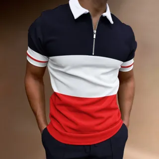 Camisa Polo Masculina de Verão Manga Curta Gola Torcida - L-04