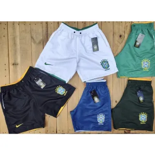 Calção Masculino Treino Time Brasil Bermuda Tactel Futebol - Azul Royal