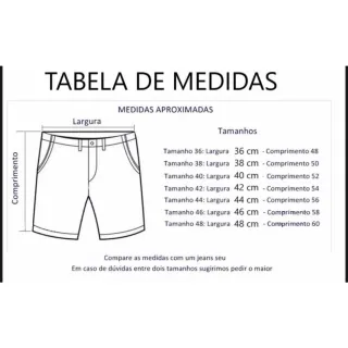 Elastano Bermuda Masculina Jeans - Preta
