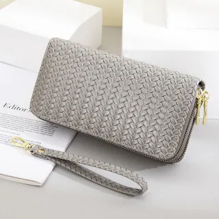 Zíper Carteira Feminina Couro Ecológico - Modelo/Cores/Tamanho Aleatório