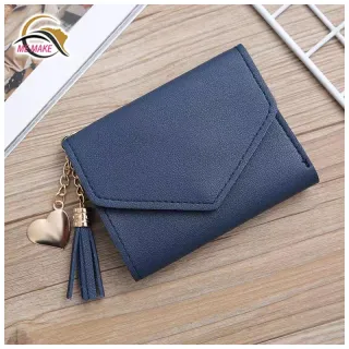 Porta-Cartões com Franjas - Bolsa de Mão Feminina - Vermelho