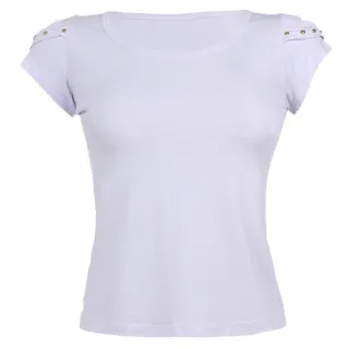 T-shirt Feminina Dupla Manga Blusa - Marinho