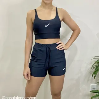 Moda Fitnees Conjunto Top + Shorts Fitness - Preto/verde