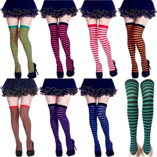 Diversos Modelos Meia Stocking 5/8 - Amarela C/ Bolinha Preta