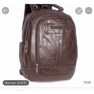 Bolsa Feminina Couro Sintéticos Trabalho Viagem Grande - Caqui