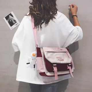 Bolsa Coreana Retrô Harajuku: Grande Capacidade em Nylon