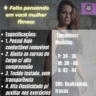 Estilosa Macacão Longo Fitness Feminino Academia Luxo Black - Black Luxo