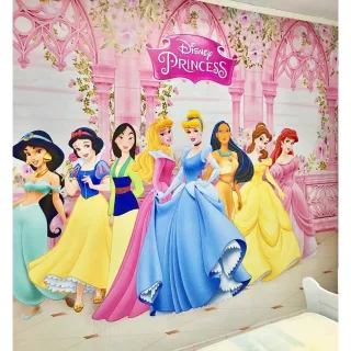 Quarto Infantil de Meninas: Papel de Parede Princesas Soft Girls m² - Único