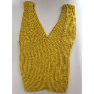 Moda Tricot Blusa Cropped Regata - BRANCA VESTE PP AO M