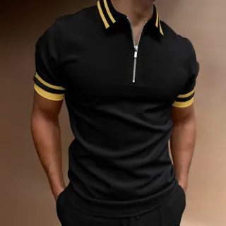 Camisa Polo Masculina de Verão Manga Curta Gola Torcida - L-04