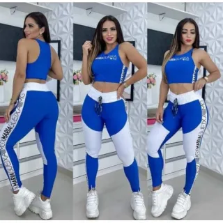 Moda Blogueira Conjunto Lançamento Cintura Alta Cropped Legging Maria Gueixa - Amora