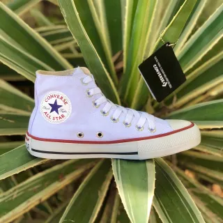 Converse All Star Botinha Cano Alto - Tênis Bota Masculino e Feminino - Preto com listra preta