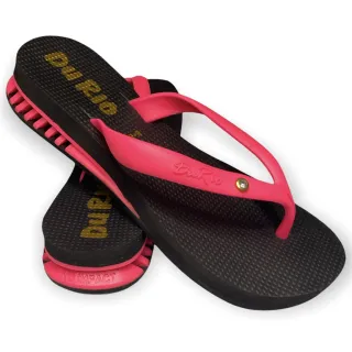 Chinelo Ortopédico DuRio Air Feminino - Esporão e Fascite Plantar - PRETO ROXO