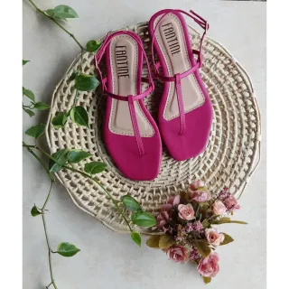 Sandalia Rasteira Feminina - Tiras Baixas em Rasteirinhas - ROSA SAN