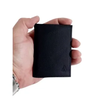 Envio Imediato Carteira Masculina Couro Legítimo Porta Cartões Slin Pequena -50% - Caramelo