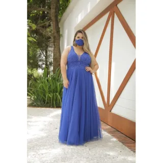 Vestido Barato Plus Size Festa Madrinha Convidadas Casamento Marsala Serenity Rosé - Verde Tiffany