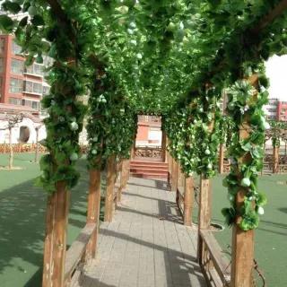 Decoração de Jardim com Folhagem Artificial de Hera Verde - 2 Metros - Único