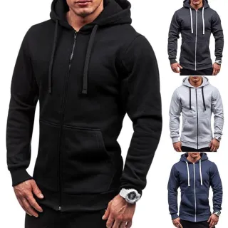 Unissex Peluciado Moletom Blusa Grossa Zíper - Camuflado-Preto