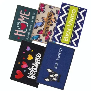 Promoção Tapete Estampado Bem Vindo 40cm x 60cm - Escolha entre 12 Estampas